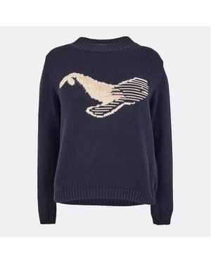 Weekend by Maxmara Knitted Crew Neck Jumper - Blue