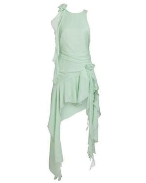 Bardot Ivana Georgette High Neck Low Mini Dress - Green