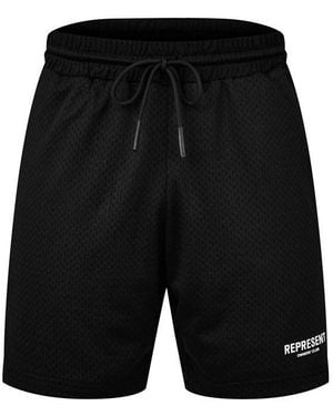 Represent Owners Club Mesh Breathable Woven Tracksuit Shorts - Black