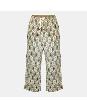 Gucci Wide Leg Relaxed Fit Trousers - Multicolour