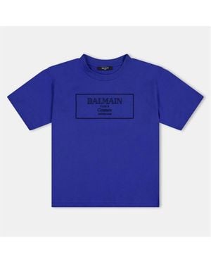 Balmain Logo Tee Jn54 - Blue