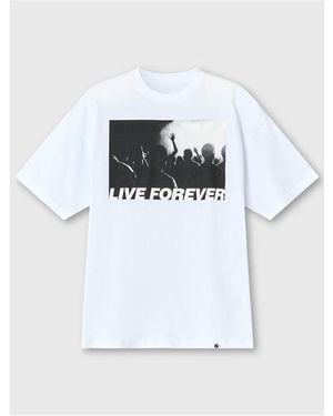 Pretty Green Pg Live Forever Ts - White