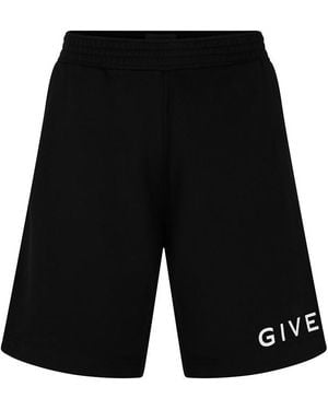Givenchy Giv Boxy Fit Fleece Jogger Shorts - Black