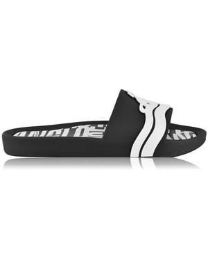 Vivienne Westwood Wave Logo Sliders - Black