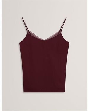 Ted Baker Chiffon Woven Cami Vest - Red
