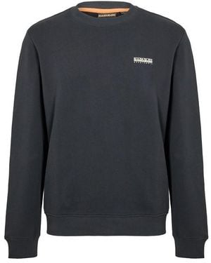 Napapijri Small Box Cotton Crew Sweatshirt - Grey