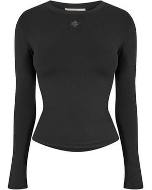 The Couture Club Sculpting Stretch Long Sleeve T-Shirt - Black