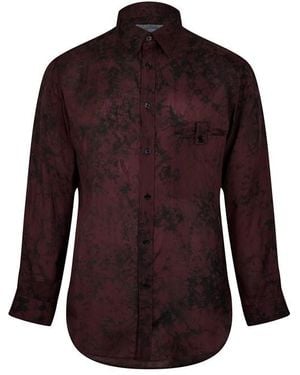 Yohji Yamamoto Graphic Print Shirt - Purple
