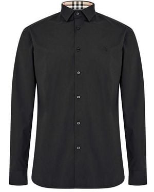 Burberry Checked Cotton Sherfield Shirt - Black