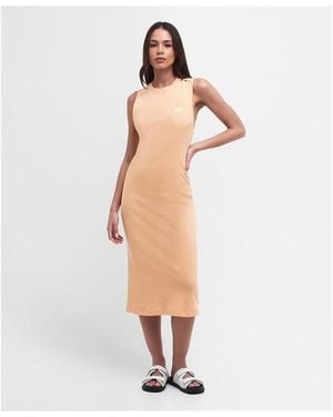 Barbour Hadfield Midi Dress - Natural
