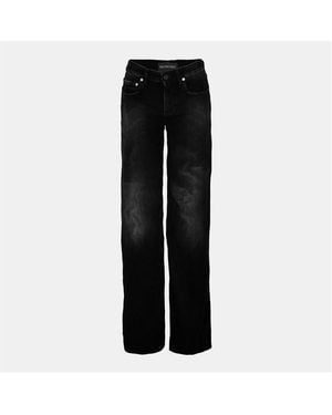 Balenciaga Relaxed Wide Leg Trousers - Black