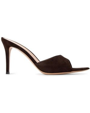 Gianvito Rossi Elle 85H Mule - Brown