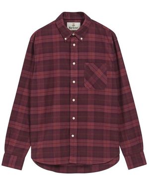 Barbour Dunoon Tartan Cotton Long-Sleeve Shirt - Purple