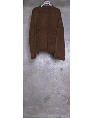 Uma Wang Uma Wan Crewneck Top Ld63 - Brown