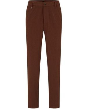 BOSS Kane Slim Fit Trousers - Brown