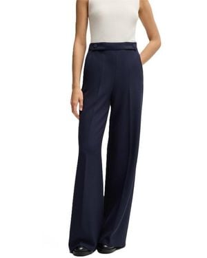 BOSS Tupita Straight Leg Trousers - Blue