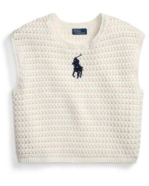 Polo Ralph Lauren Knitted Jumper Vest - White