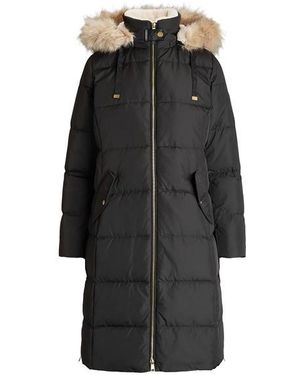 Ralph Lauren Faux Fur Hooded Puffer Jacket - Black