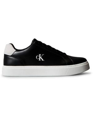 Calvin Klein Leather Classic Cup Low-Top Trainers - Black