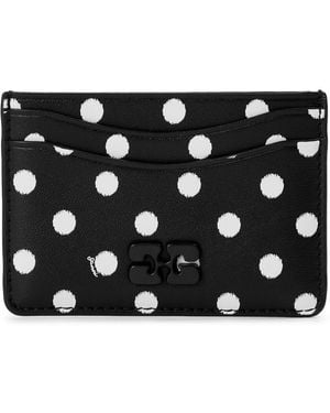 Ganni Printed Card Holder - Black