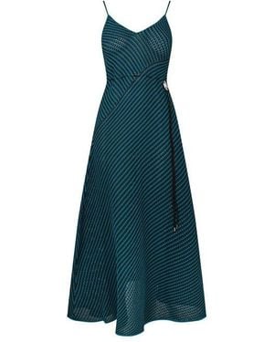 Bottega Veneta Classic Skater Cut Skater Dress - Blue
