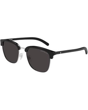 Montblanc Half Rim Sunglasses - Black