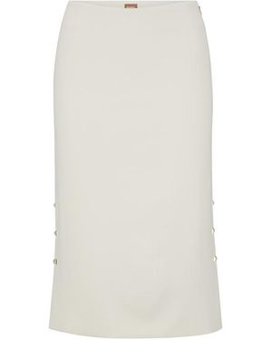 BOSS Vevoka Tailored Pencil Skirt - White