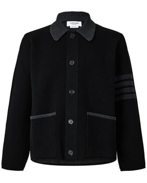 Thom Browne Tb Dbl 4Bar Work Jkt Sn63 - Black