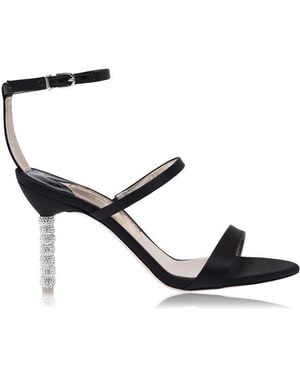 Sophia Webster Rosalind Crystal Heeled Sandals - Black