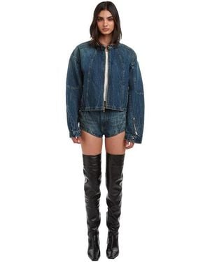 EB DENIM Logan Moto Jacket - Blue