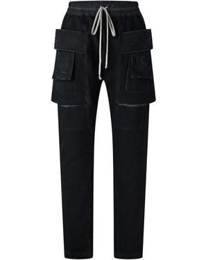 Rick Owens Creatch Cargo Drawstring Trousers - Black