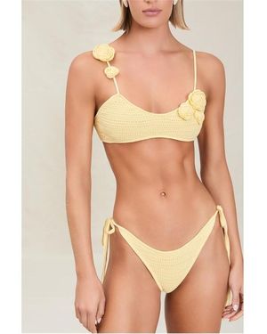 Devon Windsor Adrienne Crochet Bikini Top - Orange