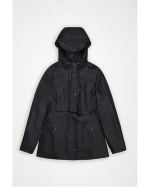 Rains Curve Waterproof Jacket - Black