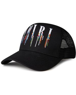 Amiri Logo Mesh Panelled Trucker Cap - Black
