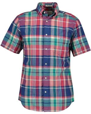 GANT Patterned Short Sleeve Shirt - Blue