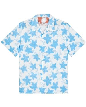 Paul Smith Floral Short Sleeve Tailored Fit Shirt - Natural