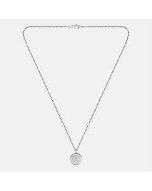 BOSS Gents Double B Medallion Necklace And Bracelet - Metallic