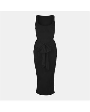 GOOD AMERICAN Slinky Midi Dress - White