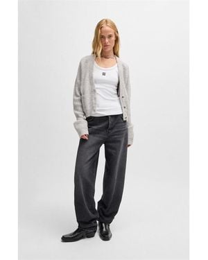 HUGO Sarendety 10262910 01 Cardigan - White