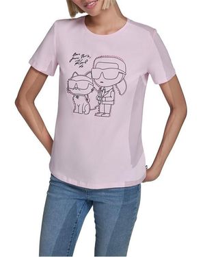 KARL LAGERFELD Sportswear T-Shirt - Purple