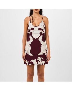 Valentino Val Pattrn Dress Ld42 - Purple