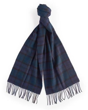 Barbour Tartan Lambswool Scarf - Blue