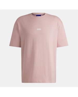 HUGO Printed Logo Back T-Shirt With Mcmxciii Text - Pink