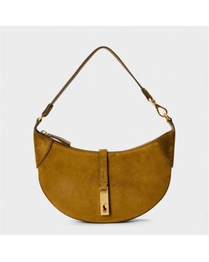 Polo Ralph Lauren Calfskin Mini Shoulder Bag - Brown