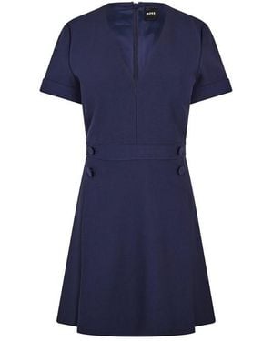 BOSS Dahelga Jersey Skirt - Blue