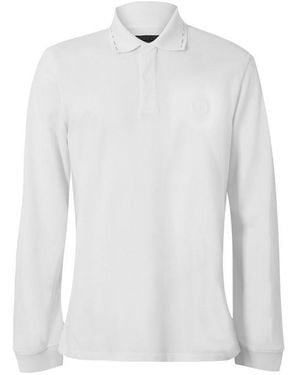 Gieves & Hawkes Long Sleeve Polo Shirt - White