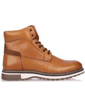 Dune Contor Flat Ankle Boots - Brown