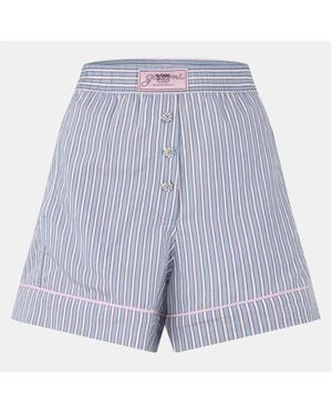 Ganni Striped Shorts - Blue