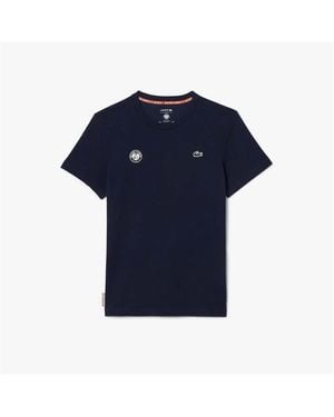 Lacoste Roland-Garros Edition Ultra Dry Tennis T-Shirt - Blue