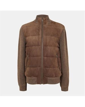 Pal Zileri Leather Jacket - Brown